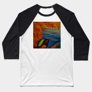 A small boat on a lake Baseball T-Shirt